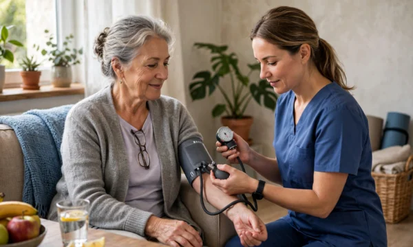 Clinical sphygmomanometer blood pressure reading with lifestyle cardiovascular steps
