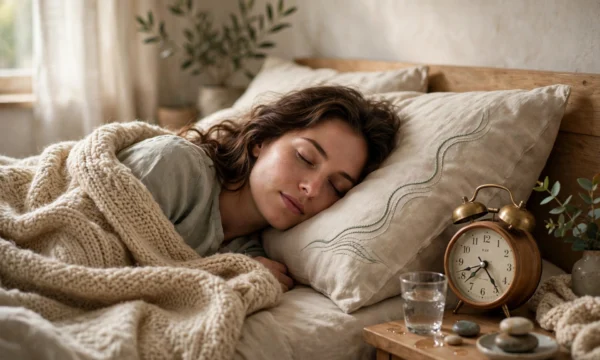 Hypnogram showing stages of NREM deep sleep and REM cognitive restoration cycles