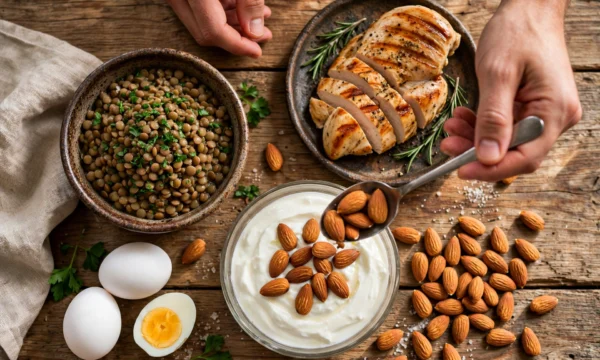 Nutrient-dense high-protein food sources for muscle preservation and metabolic satiety